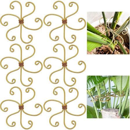 6 stk. - plantestøtte til stængler - plantestængelholder - jern Monstera plantestøtte - justerbar holder