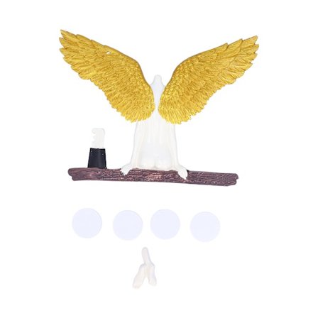 Änglavingestatyer Dekoration Tredimensionell Hartshantverk Bakgrundsdekorationer för HemGul L 20