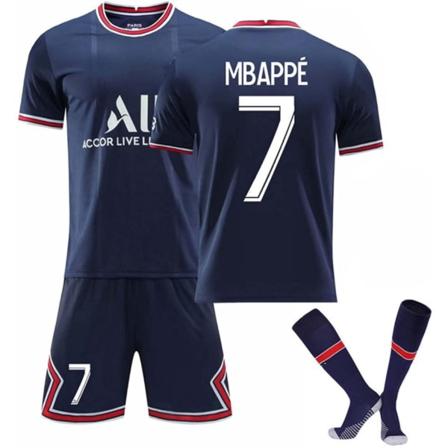 21/22 Paris Saint-Germain Barn Vuxna Fodboldtrøje Træningstrøje Nr. 7 MBAPPE 18