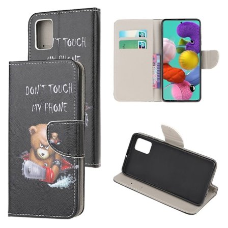 Wonderland Samsung Galaxy A51 flip kotelot - Vihainen Karhu