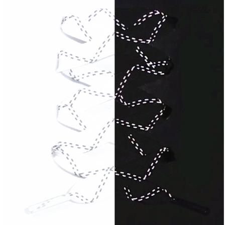 Z Shape Reflekterande Platta Skosnören 1 Par Vit 120 Cm