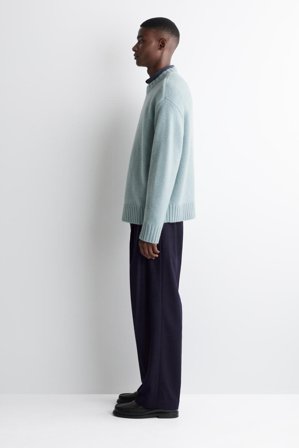 COS Chunky Cashmere Crew-Neck Jumper in Turquoise - Men
