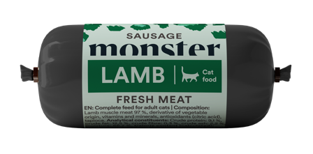 Monster Pet Food - Kattepølse Lam 80 g - Katt - Kattefôr & kattemat - Våtfôr og våtmat - ZOO.no