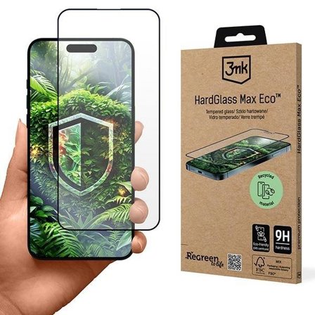 3MK iPhone 15 Plus/16 Plus Härdat Glas Skärmskydd HardGlass Max