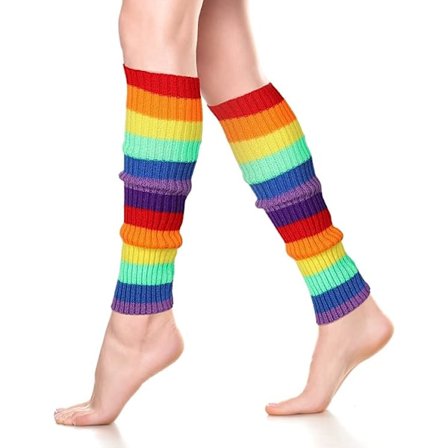 80-tals Ribbade Benvärmare Yoga Sport Dans Gaiters Strumpor Fotledsvärmare Stövlar Lång Fest