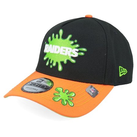 New Era - NFL Musta adjustable Lippis - Las Vegas Raiders NFL Slime 9FORTY Black/Orange A-Frame Adjustable @ Hatstore