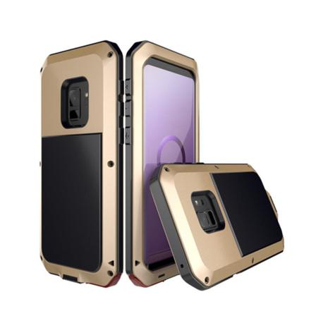 HEAVY DUTY-fodral (Stryktålig) Aluminum för Samsung Galaxy S9 Guld