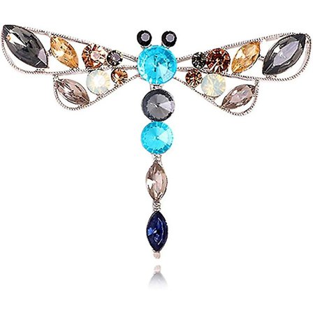 Dragonfly Fugle Brosche Pins til Kvinder, Elegant Krystal Rhinestone Dyr Fest Favør Smykker