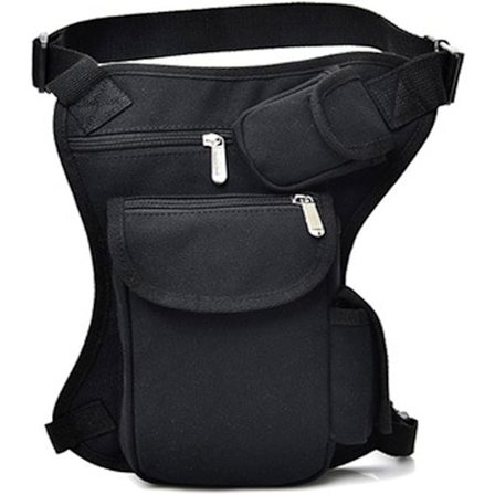 Lærred Vandring Talje Fanny Pack, Drop Leg Taske Pung, Løb Talje Bælte Hofte Taske, Motorcykel Cykel Cykling Pung