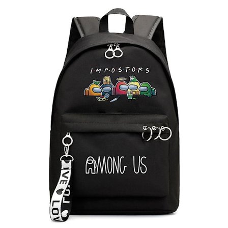 Game Peripheral Rygsæk Skole Taske Among Us Rummet Varulv Kill Bånd Mellem Skole Elev Rygsæk-SORT 1