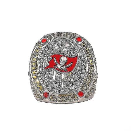 2021 NFL Tampa Bay Buccaneers Super Bowl Championship Ring Ørepynt Armbånd Justerbar Amerikansk Fotball Armbånd Peach Heart Diamond Pendant