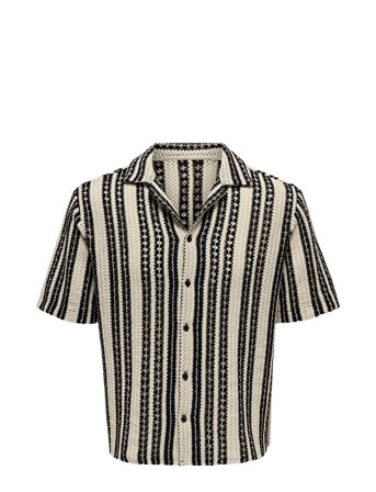 ONLY & SONS | Onsdani Crochet Ss Shirt | XS