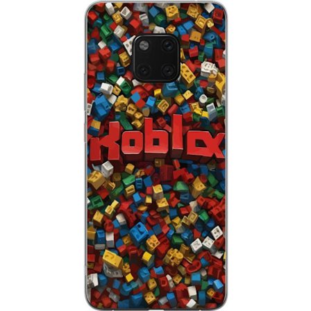 Kompatibelt Mobilskal till Huawei Huawei Mate 20 Pro Roblox färgglada byggklossar kreativ spelinspirerad illustration för gamers barn och fans av sa
