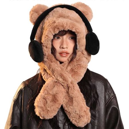 Dejlig Bjørneøre Vinterhat Udendørs Varme og Komfortabel Hat Plys Modehat til Udendørs Vinteraktivitet