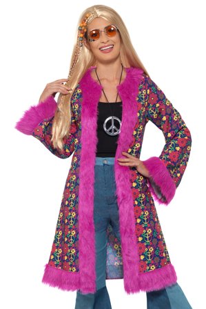 60-tals Kappa Hippie Rosa M - Partyninja.se