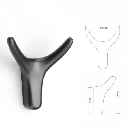 Cowhorn Hook Vaatekoukku HARMAA