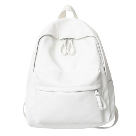 High School Student Ryggsekk Dame Enkel Uformell Mote Stor kapasitet reiseryggsekk Menn White