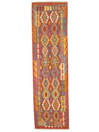 Tribal Petit Kilim Afghan Old Style Tapis 82X297 Laine