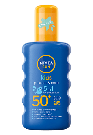 NIVEA Solkräm barn Protect & Care Kids Sun Spray SPF50+ Solskydd solvård Unisex 200 ML
