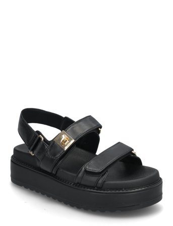 Steve Madden Bigmona Sandal (Leather) - Black - 40