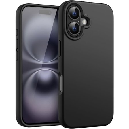 Flydende silikonecover til iPhone 16 6,1 tommer, silkeblødt glat berøring fuldt beskyttende skal