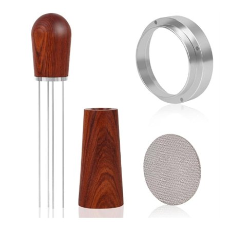 54mm Espresso Tilbehørssett, WDT Verktøy, Doserings Trakt og Puck Screen Sett, Kaffe Nål Distribusjons Rører