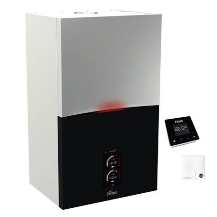 Caldaia a condensazione Ferroli Bluehelix Maxima 28 C + Comando Remoto Connect 24 kW camera stagna metano gpl