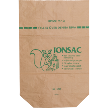 SØPPELSEKK MATAVFALL 60L PAPIR