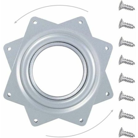 Drejeskive drejeplade roterende platform roterende leje 360 grader firkant med stålkuglelejer til køkkenskab bordplade spisekammer (4 tommer)