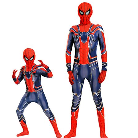 Mub- Multiple 6Y 11Y PS Game Black Gold Kid Superhero Costumes Spiderman Far from Home Halloween Clothes Spider man Costume