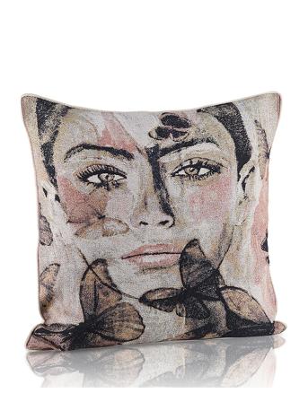 Butterfly Queen - Jacquard Cushion Home Textiles Cushions & Blankets Cushion Covers Grey Carolina Gynning