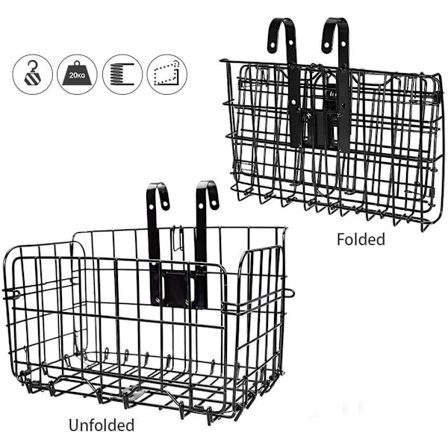 Mountainbike Kurv Cykel Kurv Sammenklappelig Metalnet Front Foldbar Bagagerum Cykel Kurv Net Stativ Bærer Til Mountainbike Tilbehør