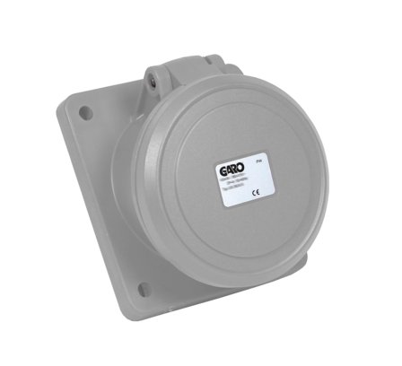 Garo UIS 263-12 S Paneluttak IP44, 3-polet, 63 A, skrå Grå, 12 h, Stikkontakter & kabler