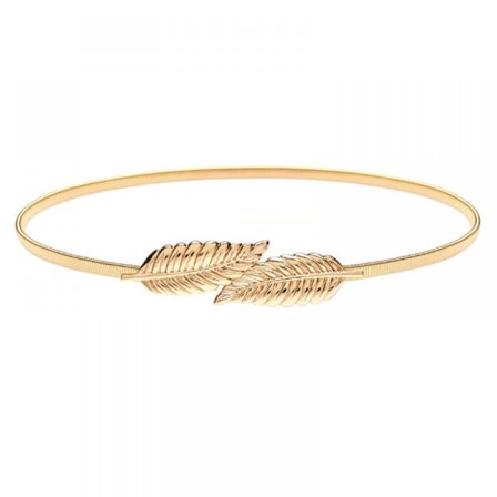 Guld bälte för damklänning, elastiskt hängsmycke kedjebälte, guld kedjebälte