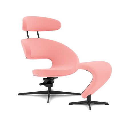 Varier Furniture Peel - Pink Wool - Black base