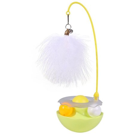 Katt, Kattleksak, Självförströelseartefakt för katt, Rolig kattpinne med klockboll, Myntaboll