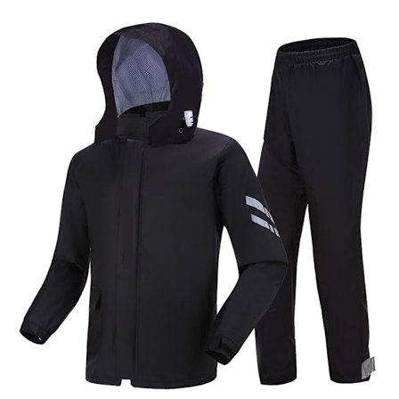 A L Sort Mænds Motorcykel Regntøj til Hele Kroppen