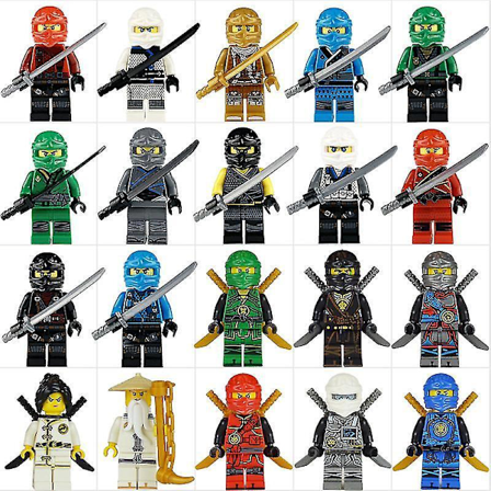 20 kpl Ninjago-minihahmojen setti Kai Jay Sensei Wu Master rakennuspalikkaleluja