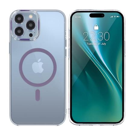 iPhone 15 Pro Stöttålig Mobilskal med Magsafe - Lila Purple