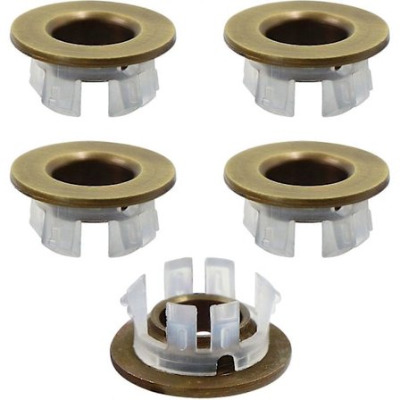 5-delt overløpsring for vask rund vaskehull overløpsdeksel