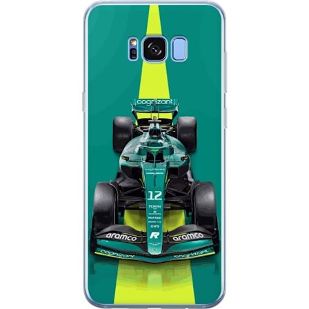 Yhteensopiva Puhelinkuori Samsung Samsung Galaxy S8+ Aston Martinin Formula 1 -auto vihreässä kilpailumuotoilussa, jossa on moderni studiosentuntma