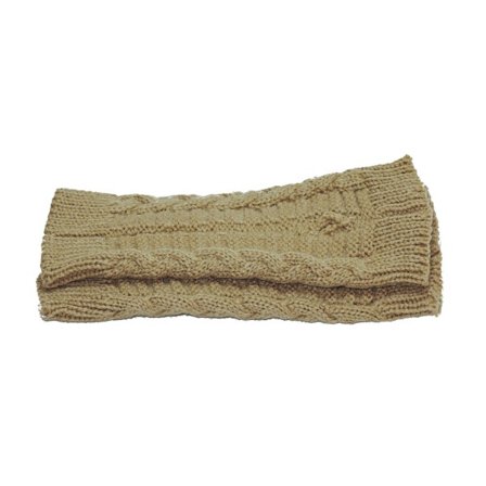 Armvärmare stickade, fingerlösa & korta - Sand [20cm] - Handledsvärmare