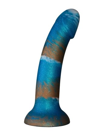 Baseks Baseks Copper Blue Silicone Dildo 18 Cm - Blue - ONE SIZE