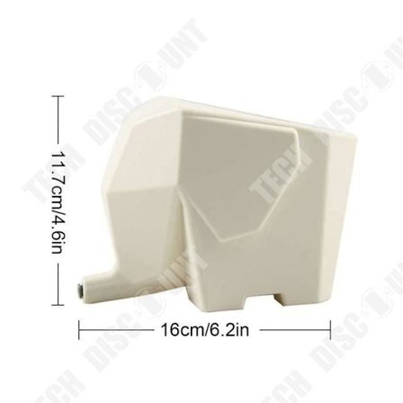 Besticktork - TD - Elegant elefant - Vit - Modern köksaccessoar - Multifunktionell