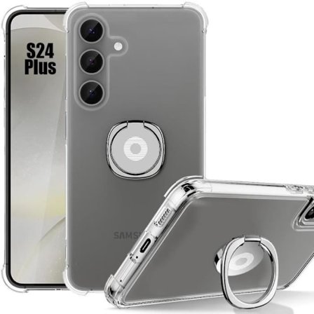 Beskytter - Booling - til Samsung Galaxy S24+ - Stødabsorberende silikone - Sølvstøtte - Slim