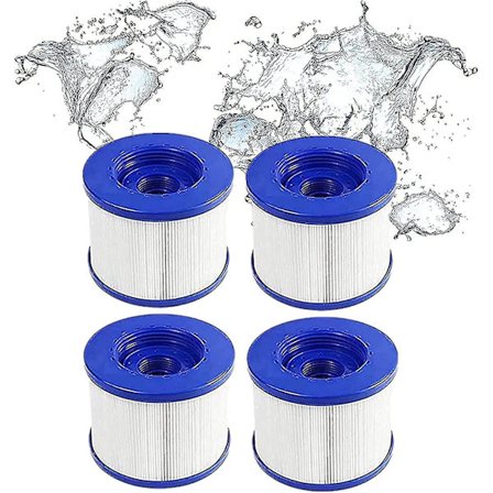 4-pakning med filterpatroner for boblebad/smart spa, kompatibel med skruegjenger for Span1407535/filter for Mspa, for vedlikeholdssett for spa-