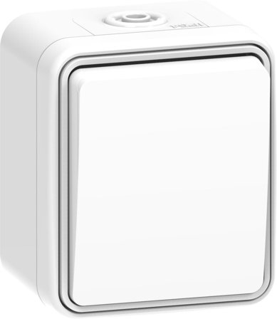 Gelia Connect 2 Home Strømbryter 1-polet, trapp, utenpåliggende, kapslet, Strømbrytere & vegguttak