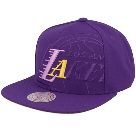 Mitchell & Ness - NBA Violett Snapback Cap - Los Angeles Lakers Xl Logo Pop Purple Snapback @ Hatstore