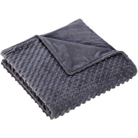 Vektet Teppe Mykt Pustende Vattert Trekk med Supermyk Premium Minky Dot 150 cm x 203 cm Grå