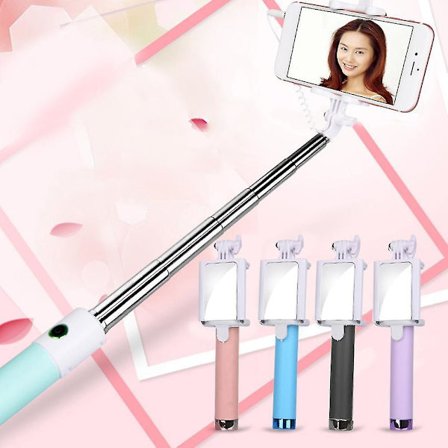 Laajennettava Selfie-tikku Monijalkaisella Tripodilla Langallinen Peili